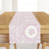 overlapping Camellia flowers - mauve/jumbo scale