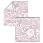 overlapping Camellia flowers - mauve/jumbo scale