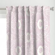 overlapping Camellia flowers - mauve/jumbo scale