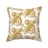 Cimmamon Swirls and Caramel Bits on White - Large Scale