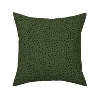 Little spots and speckles panther animal skin cheetah confetti abstract minimal dots in forest green SMALL