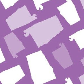 Alabama State Shape Purple and White