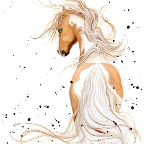 Palomino Pinto Horse #121  by Bihrle