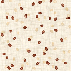 Spilled Coffee Beans linen 24”