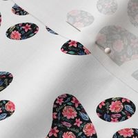 Watercolor floral Paw prints