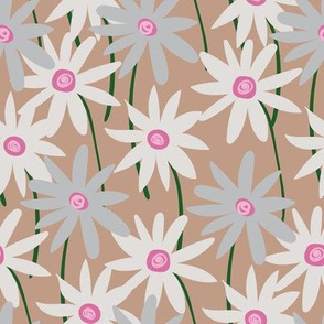 flowers in muted colorway by rysunki_malunki