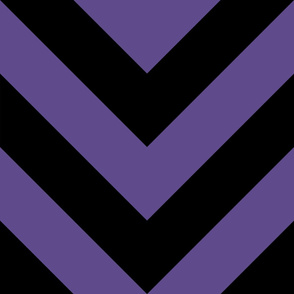Jumbo Ultra Violet Purple and Black Chevron Stripes