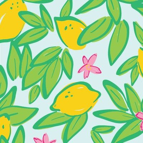 Lemons on Light Blue