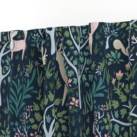 Woodland Animals Navy