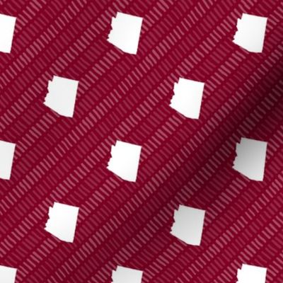 Arizona State Shape Pattern Garnet and White Stripes 