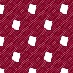 Arizona State Shape Pattern Garnet and White Stripes 