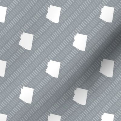Arizona State Shape Pattern Grey and White Stripes 