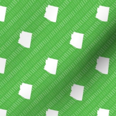 Arizona State Shape Pattern Lime Green and White Stripes