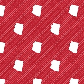 Arizona State Shape Pattern Red and White Stripes