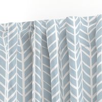 Blue & White Herringbone