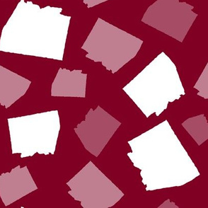 Arizona State Shape Pattern Garnet and White Stripes