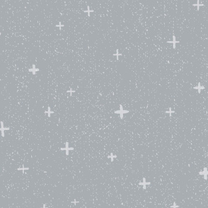 Textured Gray Geometric + Design // Neutral Retreat Colors // Gray Swiss Plus Cross // Lines, Dots, Texture, Pattern, Shapes, Starry, Night, Sky