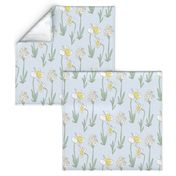 Daffodils on Blue