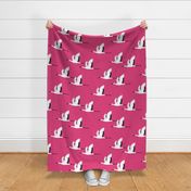 Summer is coming and so are the birds sweet Scandinavian minimal style crane bird flock pink fuchsia girls XXL