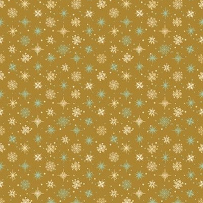 Gilded Snowflakes in Gold