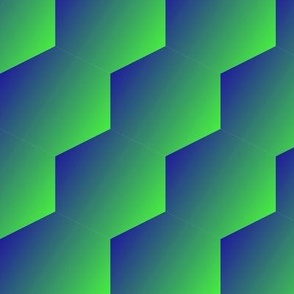 green to blue gradient hexagons