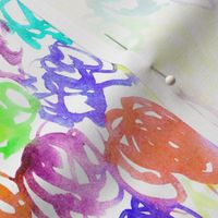 Rainbow mess N2 • watercolor scrawls