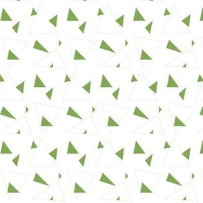 tossed triangles  green 