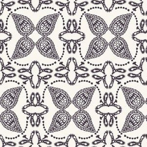  Floral leaf paisley motif persian style. Vector seamless pattern.