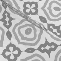 Floral Medallion Chain-link-Neutral Greys Palette