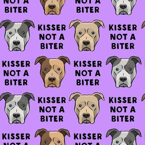 Kisser not a biter - black and purple - Pit bull - LAD19