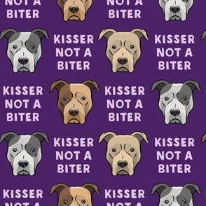 Kisser not a biter - purple - Pit bull - LAD19