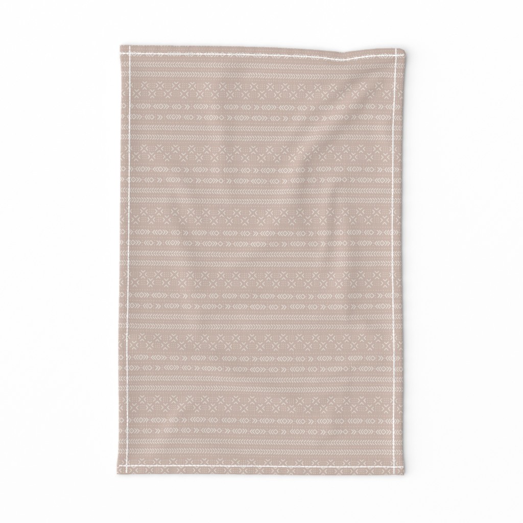 Mudcloth tan ivory small