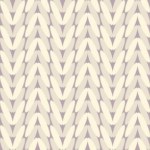 Neutral knitted pattern - muted purple and cream