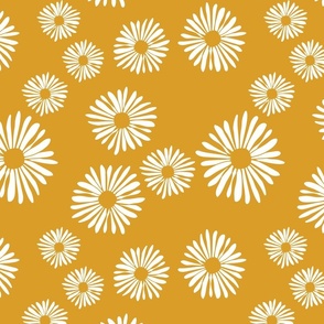 Happy Daisies On Gold.