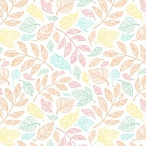 Ornamental Leaves / Pastel Palette / Small