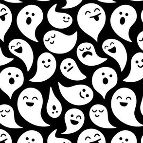 Scariest Ghosts White on Black