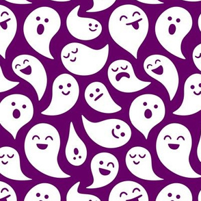 Scariest Ghosts White on Purple