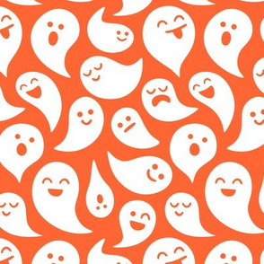 Scariest Ghosts White on Orange