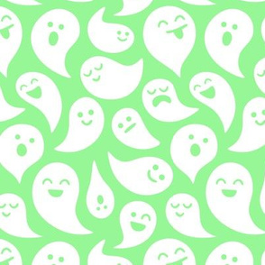 Scariest Ghosts White on Green