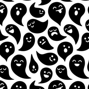 Scariest Ghosts Black on White
