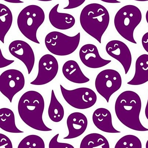 Scariest Ghosts Purple on White