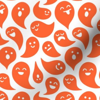 Scariest Ghosts Orange on White