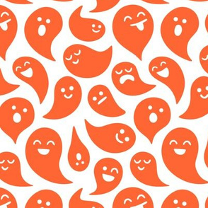 Scariest Ghosts Orange on White