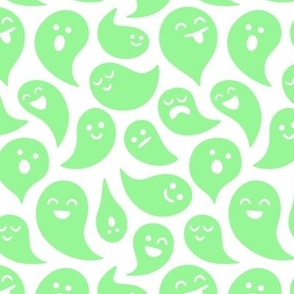 Scariest Ghosts Green on White