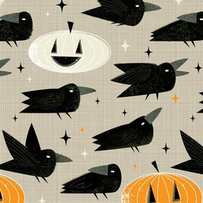 MCM Crows and Jack-O’-Lanterns - Small by Friztin