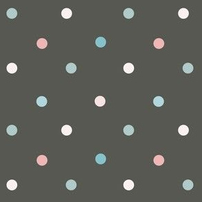 1168 Muted Pink _ Blue Dots Mix - anthrazite