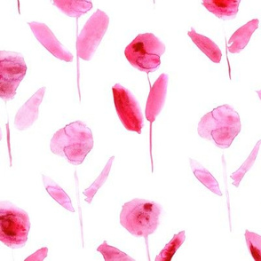 Vintage bloom • pink watercolor flowers