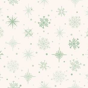 Light Green Snowflakes