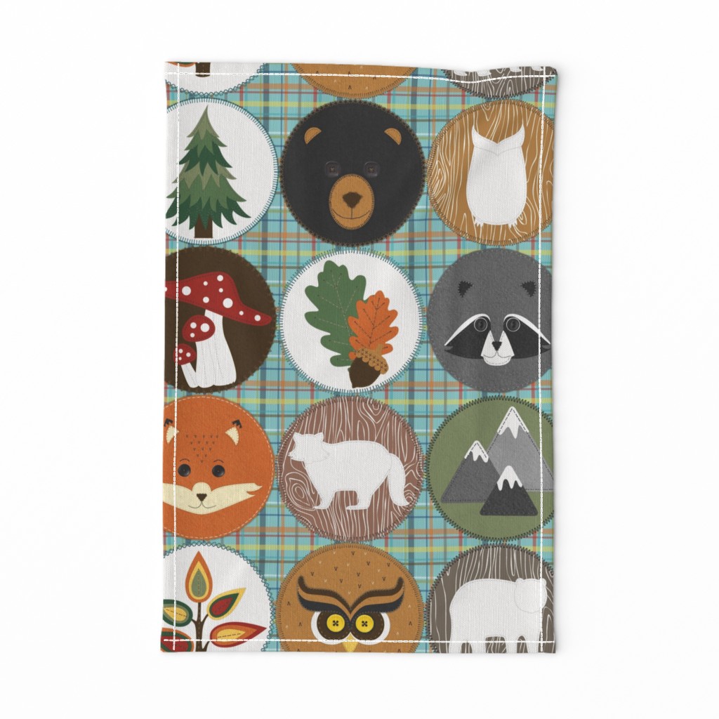 Woodland Animals Felt Applique Cheater Quilt