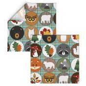 Woodland Animals Felt Applique Cheater Quilt